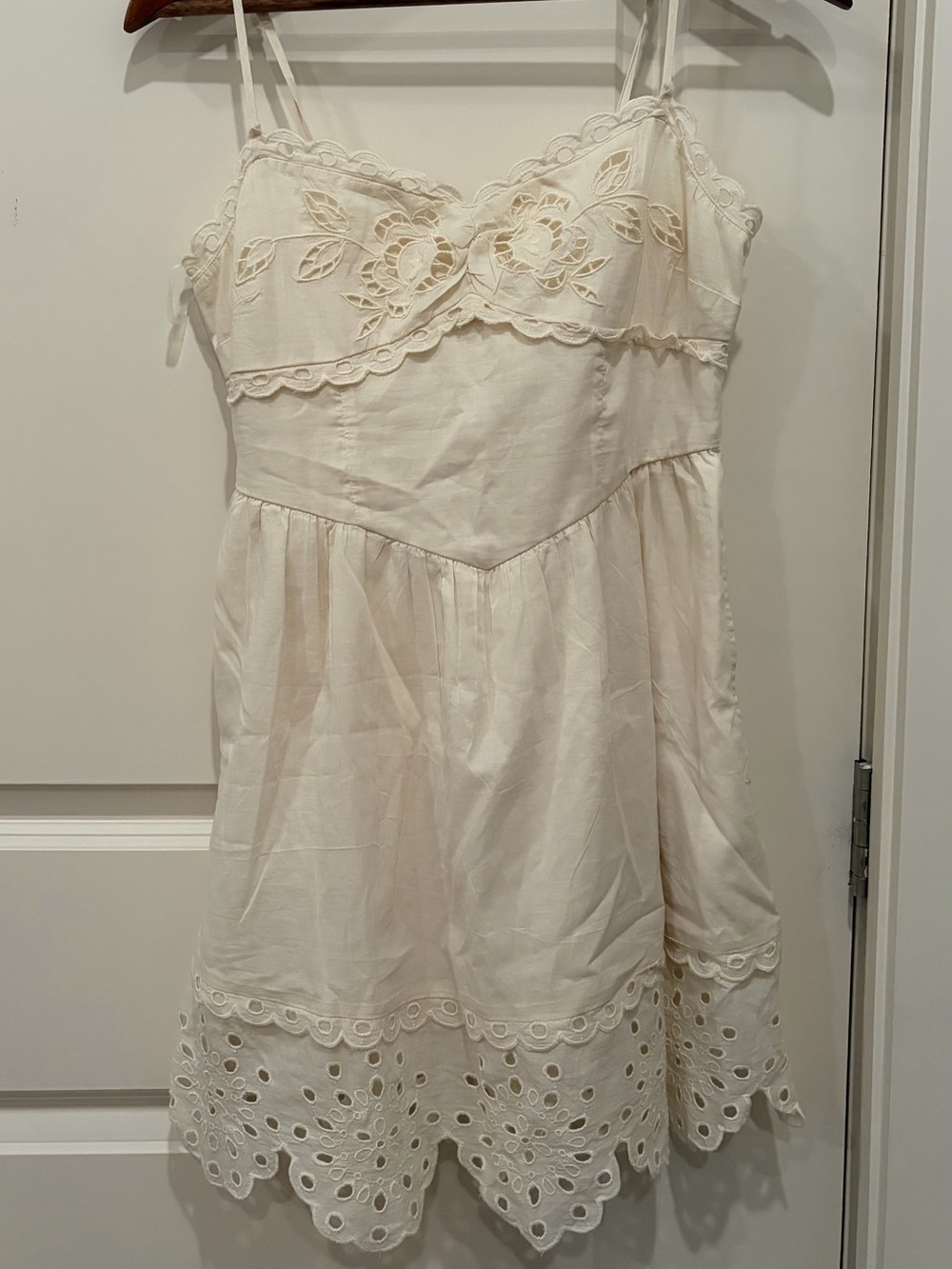 NWT American Eagle Cream Eyelet Cotton Sundress